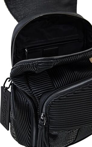 Desigual Women's Accessories PU Backpack Medium, Black, One Size in Saudi Arabia