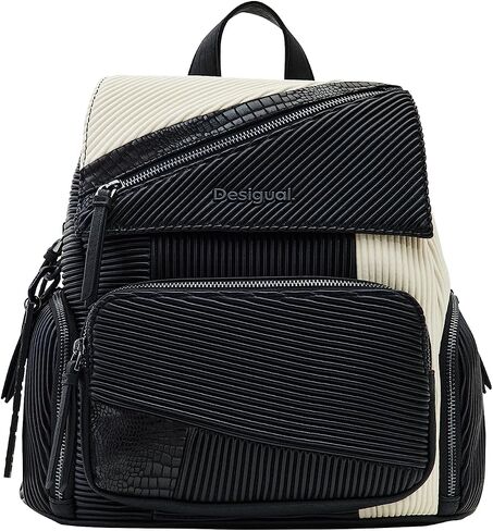 Desigual Women's Accessories PU Backpack Medium, Black, One Size in Saudi Arabia
