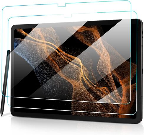 [2 Pack Tempered Glass Screen Protector for Samsung Galaxy Tab S9 Plus 2023 / S8 Plus 2022 / S7 FE 2021 / S7 Plus / S7+(12.4) with Upgrade Cleaning Kit /2.5D/ No-Bubble/Anti Scratch in Kuwait