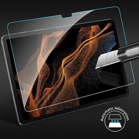 [2 Pack Tempered Glass Screen Protector for Samsung Galaxy Tab S9 Plus 2023 / S8 Plus 2022 / S7 FE 2021 / S7 Plus / S7+(12.4) with Upgrade Cleaning Kit /2.5D/ No-Bubble/Anti Scratch in Kuwait