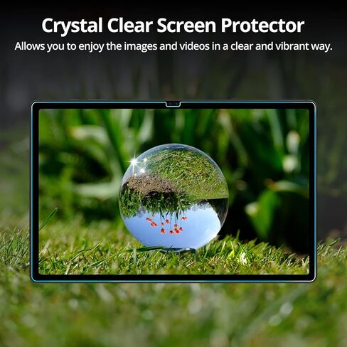 [2 Pack Tempered Glass Screen Protector for Samsung Galaxy Tab S9 Plus 2023 / S8 Plus 2022 / S7 FE 2021 / S7 Plus / S7+(12.4) with Upgrade Cleaning Kit /2.5D/ No-Bubble/Anti Scratch in Kuwait