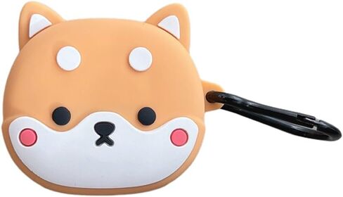 حافظة لهاتف Samsung Galaxy Buds FE(2023)/Buds 2 Pro(2022)/Buds 2(2021)/Buds Pro(2021) Buds Live(2020)، Creative Cute Shiba Inu، مشبك سلسلة مفاتيح قابل للفصل in Kuwait