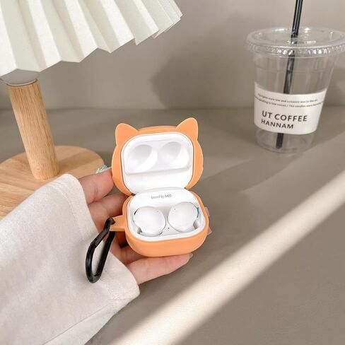 حافظة لهاتف Samsung Galaxy Buds FE(2023)/Buds 2 Pro(2022)/Buds 2(2021)/Buds Pro(2021) Buds Live(2020)، Creative Cute Shiba Inu، مشبك سلسلة مفاتيح قابل للفصل in Kuwait