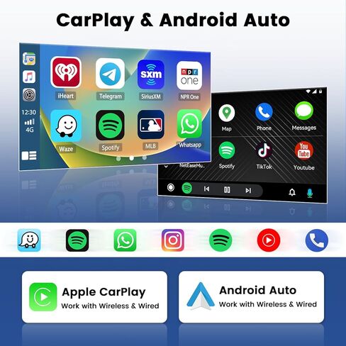 Car Stereo for Chevrolet Chevy Trax 2014-2016 with Apple Wireless Carplay Android Auto, 2+64G Android 13 9 inch Touch Screen Radio with GPS WiFi Bluetooth SWC FM RDS Radio EQ+AHD Backup Camera in Kuwait