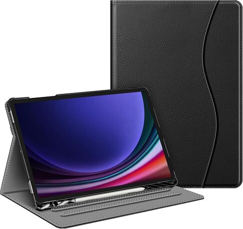 Fintie Case for Samsung Galaxy Tab S10 Plus 2024/ Tab S9 Plus 2023 12.4 Inch with S Pen Holder, Multi-Angle Viewing Cover with Pocket Auto Wake/Sleep, Black in Saudi Arabia