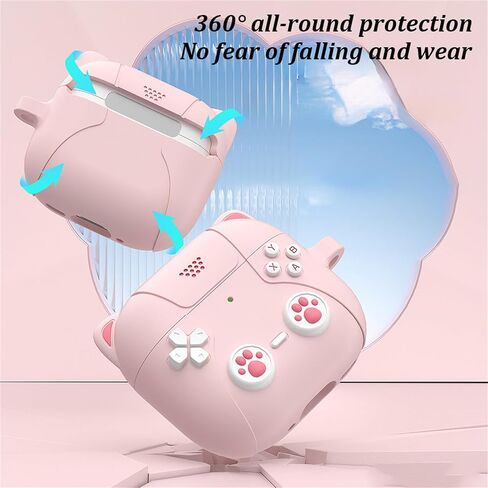 Cute Case Compatible with AirPods 4 with Active Noise Cancellation with Ring, 3D Cartoon Soft Silicone Wireless Charging Shockproof Case for Men Women in Saudi Arabia
