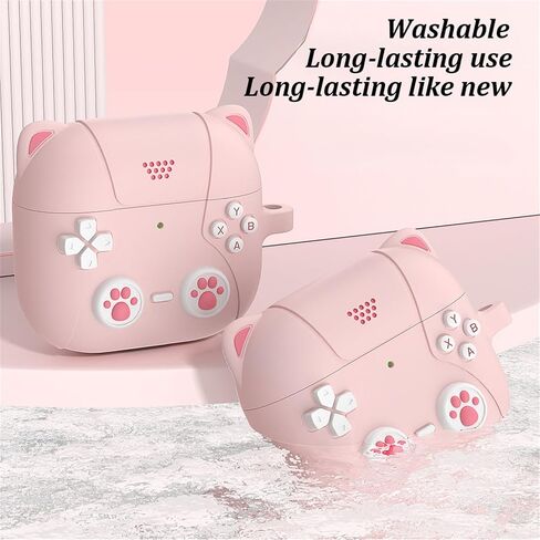 Cute Case Compatible with AirPods 4 with Active Noise Cancellation with Ring, 3D Cartoon Soft Silicone Wireless Charging Shockproof Case for Men Women in Saudi Arabia