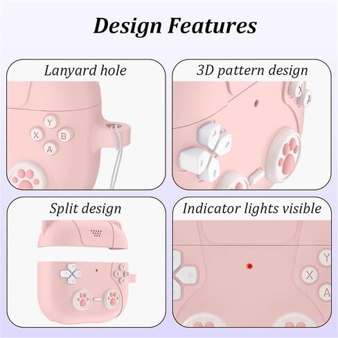 Cute Case Compatible with AirPods 4 with Active Noise Cancellation with Ring, 3D Cartoon Soft Silicone Wireless Charging Shockproof Case for Men Women in Saudi Arabia