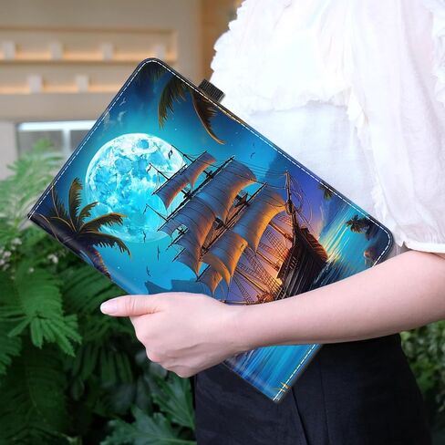 حافظة لجهاز Amazon Kindle Fire Max 11 Tablet (الجيل الثالث عشر، إصدار 2023) - غطاء قائم نحيف مع خاصية النوم/الاستيقاظ التلقائي لجهاز Fire 11 Max اللوحي الجديد تمامًا، Pirate Ship Moon 4 in Saudi Arabia