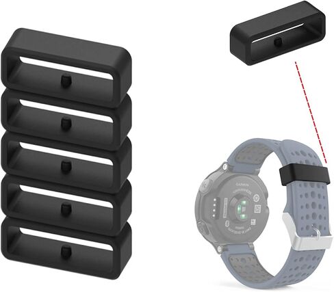 حافظات السوار متوافقة مع أحزمة الساعة Letsfit IW1 EW1/Dirrelo GT01/Hamile GT01/LETSCOM GT01/AGPTEK LW11، حلقات تثبيت من السيليكون، حلقة أمان/حامل/مثبت in Saudi Arabia