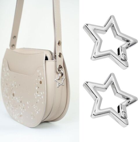 2 قطعة حلقة تسلق على شكل نجمة، مشبك سلسلة مفاتيح على شكل نجمة من سبائك الزنك شديدة التحمل بمقاسين، مشبك حلقة تسلق للتخييم والمشي لمسافات طويلة وصيد الأسماك in Kuwait