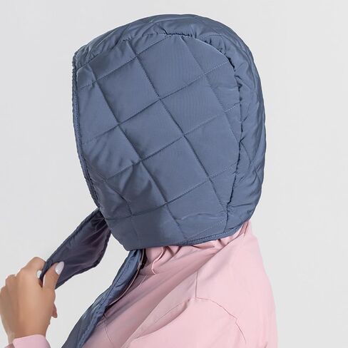 Hoce Winter Down Hood Hat Hooded Scarf Hat Extra Warm Tie Under Chin Fishing Hat for Women in Saudi Arabia