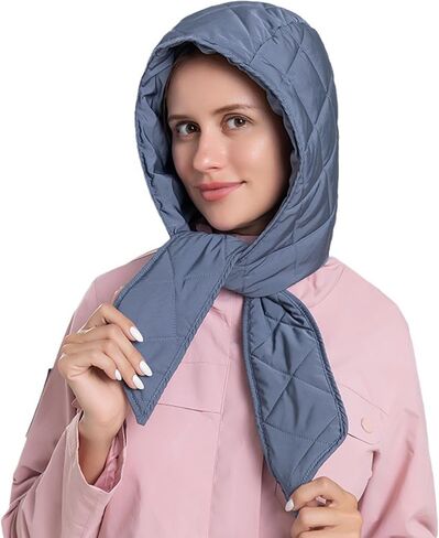 Hoce Winter Down Hood Hat Hooded Scarf Hat Extra Warm Tie Under Chin Fishing Hat for Women in Saudi Arabia