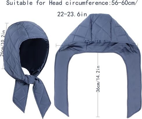 Hoce Winter Down Hood Hat Hooded Scarf Hat Extra Warm Tie Under Chin Fishing Hat for Women in Saudi Arabia