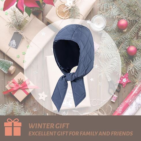 Hoce Winter Down Hood Hat Hooded Scarf Hat Extra Warm Tie Under Chin Fishing Hat for Women in Saudi Arabia