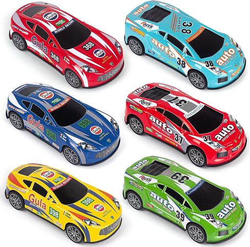 7 Inch Race Toy Cars for Toddler Boys Girls Friction Powered Push and Go Trucks Car Toys for Kids Ages 3 4 5 6 Year Old Birthday Gifts Christmas Stocking Stuffers in Saudi Arabia