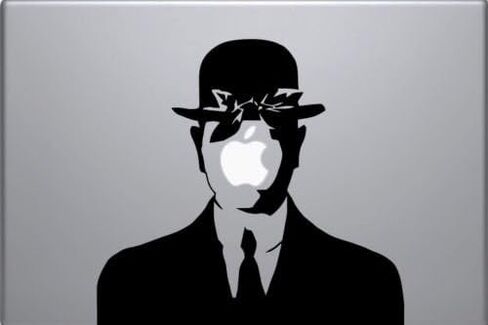 Laptop Vinyl Sticker Rene Magritte Son of Man Sticker MacBook Decal Art Apple in Saudi Arabia