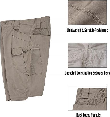 AUTIWITUA Men's Waterproof Tactical Shorts Outdoor Cargo Shorts, Lightweight Quick Dry Breathable Hiking Fishing Cargo Shorts in Kuwait