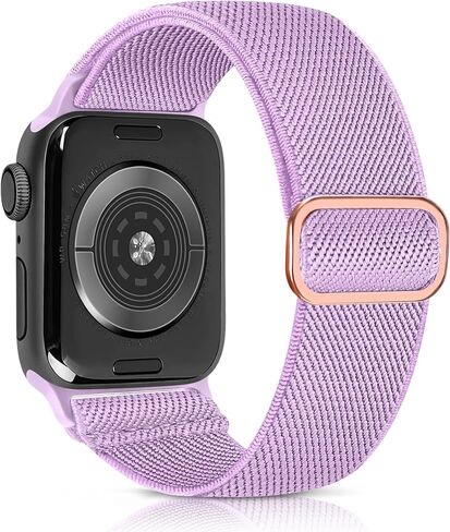 Stretchy Sport Band Compatible with Apple Watch 49mm 46mm 45mm 44mm 42mm 41mm 40mm 38mm for Men Women, Elastic Solo Loop Nylon Strap Compatible for iWatch Series SE 10 9 8 7 6 5 4 Ultra in Saudi Arabia