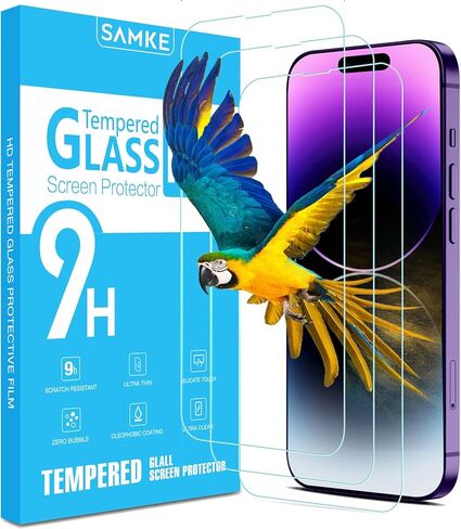 زجاج مقسى لهاتف iPhone 14 Pro مقاس 6.1 بوصة، وواقي شاشة iPhone 14 Pro، طبقة حماية 10H مضادة للخدش، خالية من الفقاعات، مقاومة فائقة الدقة [3 عبوات] in Kuwait