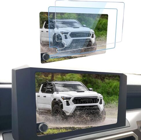GFJNFG for (2PCS) واقي شاشة لـ 2024 Toyota Tacoma شاشة راديو 8 بوصة 2024 Tacoma HD ملحقات الزجاج المقسى صلابة 9H تقلل من بصمات الأصابع ومضادة للخدش in Saudi Arabia