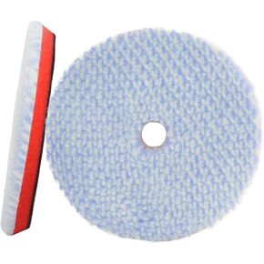 Autolock Wool Polishing Pads, 2pcs 5"(125mm) All Natural Premium 100% Wool Buffing Pad, Wool Cutting Pad with Hook and Loop for Heavy Cut for Car Polisher Car Polishing and Buffing（Purple）