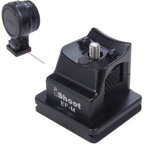 iShoot Tripod Mount Ring Base Lens Collar Foot Replacement Stand for Canon EF-EOS M Camera EOS-M EF-S Lens Mount Adapter Ring, Bottom is Quick Release Plate Compatible with Arca-Swiss Fit Ball Head