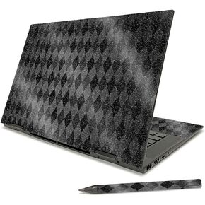 MIGHTY SKINS Glossy Glitter Skin Compatible with HP Envy x360 15" (2021) - Blue Green Polygon | Protective, Durable High-Gloss Glitter Finish | Easy to Apply and Change Styles | Made in The USA