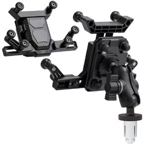 Motorcycle Phone Holder with Vibration Dampener, Motorcycle Bike Phone Mount Fit 4.7"-7.2" Cell Phones on Handlebar, Cell Phone Holder for Bike Motorcycle Scooter ATV (Mirror Mount)