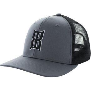 BEX® Badlands MESH Back Structured Cap - Charcoal/Black. 6 Panel Curved Bill.