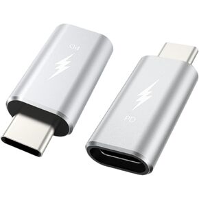 esbeecables 2 Pack Lightning Female to USB C Male Adapter Compatible with iPhone 15 / iPad/MacBook and Other Type C Devices, Support PD Fast Charging and Data Sync