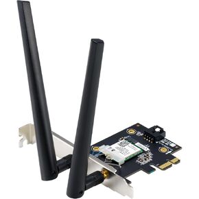 ASUS BE6500 Tri Band PCI-E WiFi 7 (802.11be). Bluetooth 5.4, WPA3 Network Security, OFDMA and MU-MIMO, Multi-Link Operation