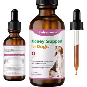 Kidney Support Supplement for Dogs - Supports Kidney Function Health in Dog - Natural Herbal Drops 2 oz - Improve Blood in Urine, Lack of Appetite, Weight Loss, Excessive Drinking, Lethargy, Dull Coat