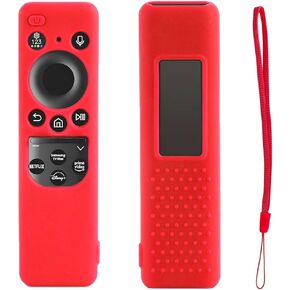 حافظة عن بعد لجهاز Samsung TV Remote 2023 New BN59-01432J BN59-01432A BN59-01432 TM2360E TM2361E غطاء حماية من السيليكون للتلفزيون الذكي بالطاقة الشمسية للتحكم عن بعد مع حبل يتوهج في الظلام - أزرق in Kuwait