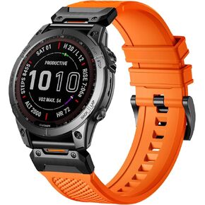 Compatible with Garmin Fenix 7 Band - 22mm Silicone Quick Fit Watch Bands for Fenix 8 47mm/Fenix 5/Fenix 6/6 Pro/Fenix 7 Pro/Forerunner 965/945/Approach S62/S60/Epix 2 Pro 47mm/Quatix 7 in Kuwait