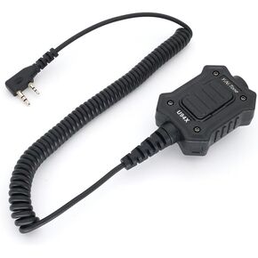 U94X PTT Tactical PTT Civilian Version Adapter Mobile 2 Pin 7.0mm Plug Push to Talk for for Kenwood TYT Baofeng UV82 UV5R UV6R BF888S Walkie Talkie U94X Push to Talk Button