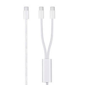 USB C Cable, 4.3ft, 100W 2 in 1 USB C to USB C Cable, Multi USB-C PD Fast Charging Cable for Apple iPhone 16 Charger Cord Type C, 15 Pro Max, MacBook, Samsung S24 Ultra S23, Travel Essentials