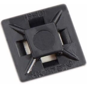 Self Adhesive Cable Tie Mounts, Strong Adhesive-Backed Zip Tie Mounts/Base Holders, Wire Cable Anchors Squares Holders for Home/Office/Car Wire Cable Management(19.5mm x 19.5mm, 100pcs, Black)
