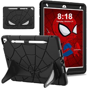 Jaorty Kids Case for iPad 10th Generation 10.9 inch 2022, iPad 10th Case, 2 in 1 Rugged Shockproof Hybrid Heavy Duty with Stand Cute Kids Tablet Case for Kids Toddlers Boys, Red/Black