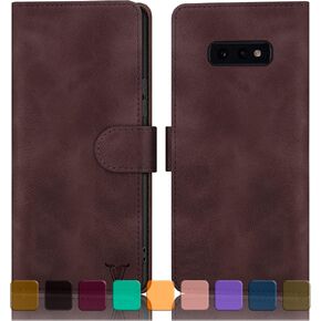 for Samsung Galaxy S10e Wallet case with Credit Card Holder, [RFID Blocking] PU Leather Phone case Shockproof Cover Women Men for Samsung S10e case Blue Green