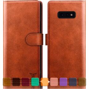 for Samsung Galaxy S10e Wallet case with Credit Card Holder, [RFID Blocking] PU Leather Phone case Shockproof Cover Women Men for Samsung S10e case Blue Green in Kuwait