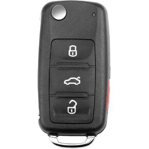 OGATOO Key Fob Flip Smart Keyless Entry Remote Control Compatible with 2011 2012 2013 2014 2015 2016 VW Volkswagen Jetta Golf Passat CC TIGUAN Touareg Beetle EOS GTI, NBG010180T 5K0 837 202 AK