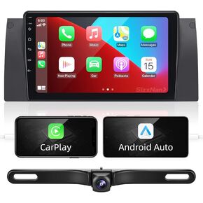for E39 Android Radio Touch Screen Compatible with Carplay Android Auto,Car Stereo Bluetooth Navigation Media Player GPS WIFI FM AM Rear Camera Head Unit for BMW E39 E53 5 Series X5 1996-2003
