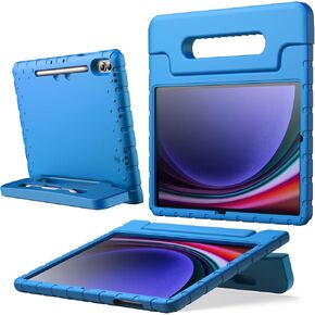 JETech Kids Case for Samsung Galaxy Tab S10 Plus/Tab S9 Plus 12.4-Inch with S Pen Holder, Shockproof Lightweight Tablet Cover with Handle Stand, Support S Pen Charging (Blue)