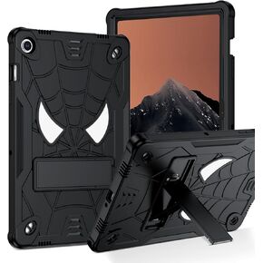 GUAGUA Tablet Case for Samsung Galaxy Tab A9 Plus 11'' 2023 Model (SM-X210/X216/X218), Black Spider Pattern Built-in Adjustable Kickstand Rugged Shockproof Protective Cover for Galaxy Tab A9+ Tablet