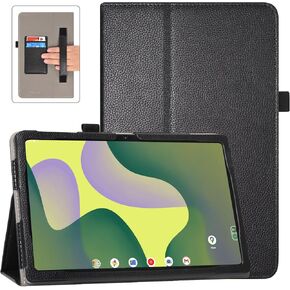 DMLuna Case for Onn 11" Tablet Pro 2023 (Model: 100110027) ONLY, (NOT FIT Onn 10.1/10.4 inch Tablet Pro), Folio PU Leather Stand Cover with Auto Wake/Sleep, Hand Strap/Card Slot, Black