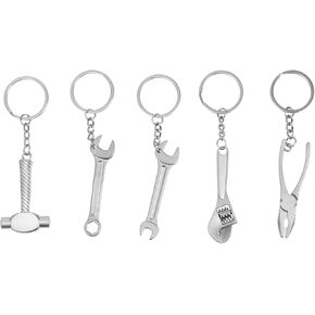 Garneck 5Pcs Mini Wrench keychain Repair Tools Keychain Miniature Spanner keychain Tool Pocket Wrench Pendant Keychain Gift for Men Women