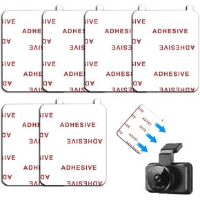 6 Pack 1.96" x 1.57"(40*50mm) Very High Bond Sticky Adhesive [Easy to Peel Off] Replacement,Double Sided Pads Gule for Dashboard Windshield Suction Cup Phone Holder Car DVR Home Suction Hooks (White)
