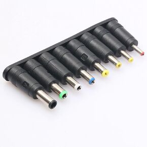 Universal 1 Set = 8pcs / Set 5pin Black Jack Plugs DC for Laptop AC Power Adapter Tips Connectors for Computer Notebook Laptop Accessories