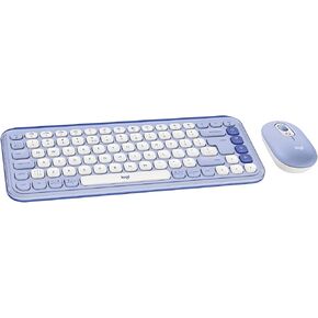 Logitech POP ICON Combo, Bluetooth Keyboard and Mouse Combo, Comfortable Typing, programmable Keys and Buttons, Quiet clicks, Easy-Switch up to 3 Devices - Lilac